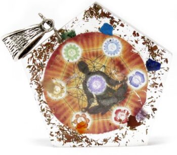 Sześciokątny wisiorek z orgonitem - Czakra