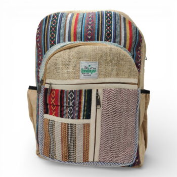 Plecak konopny duży hemp zig zag - wzór 2