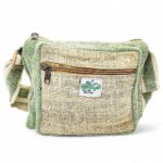 Torebka konopna na pasku - hemp seledynowa