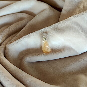 Wisiorek z naturalnego kamienia - cytryn (palony ametyst)