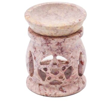 Kominek zapachowy ze steatytu - potrójny księżyc i pentagram