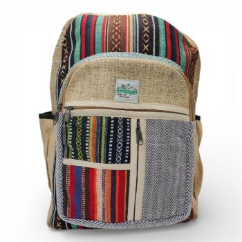 Plecak konopny duży Hemp zig zag - wzór 4