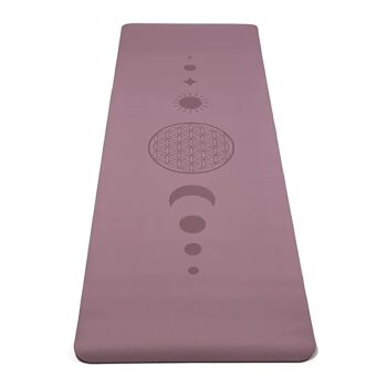 Mata do jogi Yogi & Yogini Premium TPE - kwiat życia liliowy